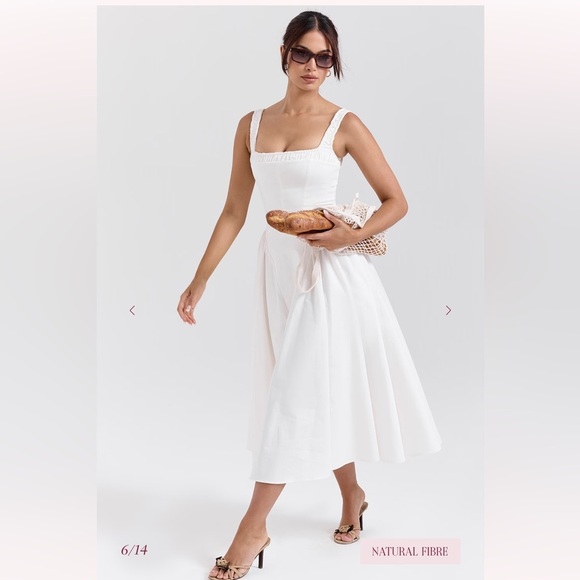 House of CB Dresses & Skirts - House of CB Dorothy white cotton midi sundress